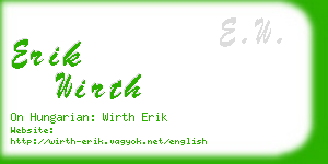 erik wirth business card